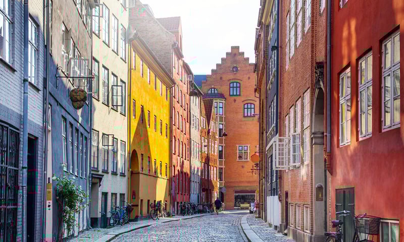 Stroll through Copenhagen's colourful streets during your leisure time.
