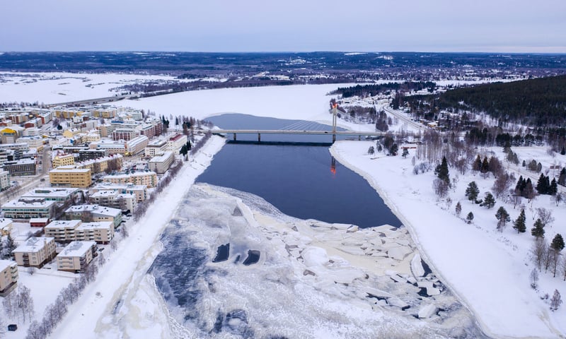 Travel by rail to Rovaniemi, the heart of Lapland.