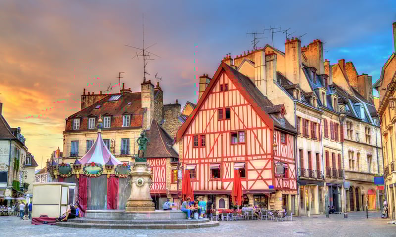 Travel through the picturesque French countryside to explore Dijon.