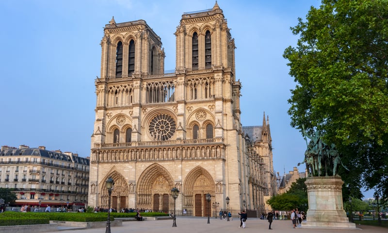 Tour Paris, taking in the grandeur of the recently-rebuilt Notre Dame Cathedral.