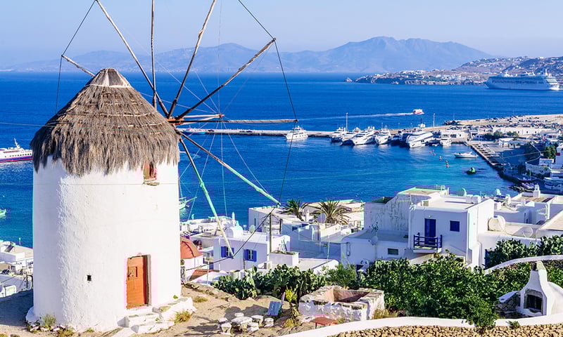 Search for the famous windmills of Mykonos during your leisure time.