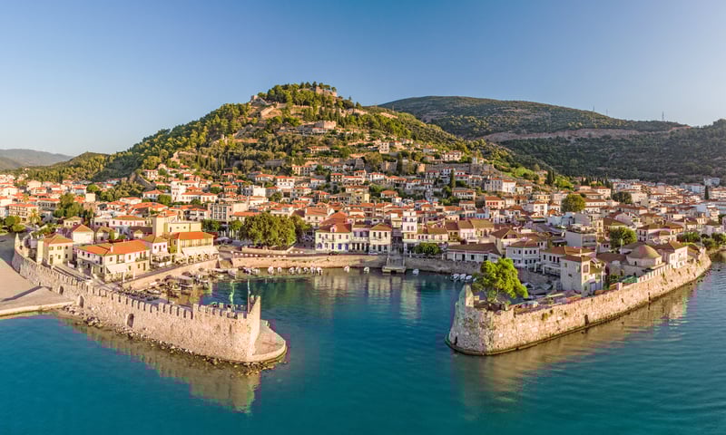 Stay in the striking city of Nafpaktos, Greece.