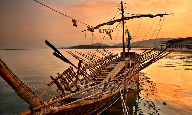 A replica of Argo, the mythical ship that Jason and the Argonauts, in Volos, Greece. (Itinerary 1)