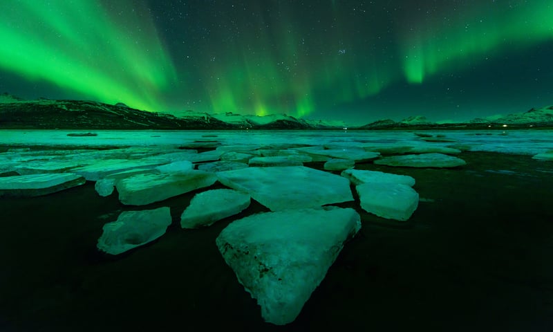 The northern lights are visible in Akureyri, Iceland, with the right conditions (Itinerary 1).