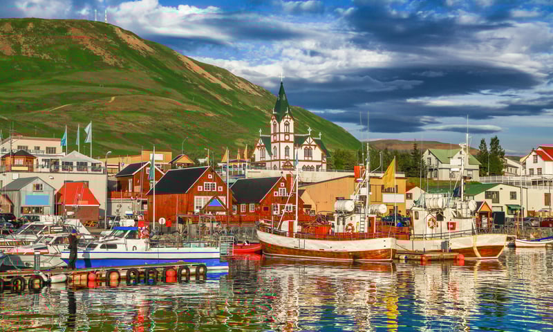 Husavik is a town on Iceland's northern coast.