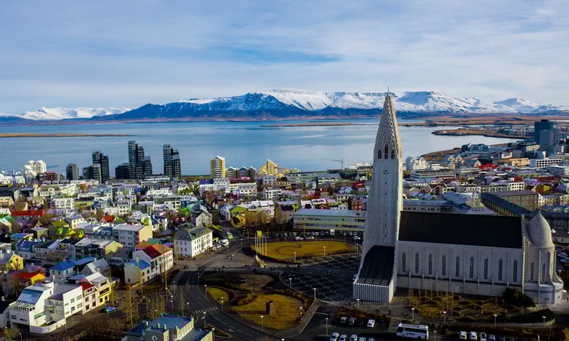 Begin a guided city tour of Reykjavik at the iconic Hallgrímskirkja Church.