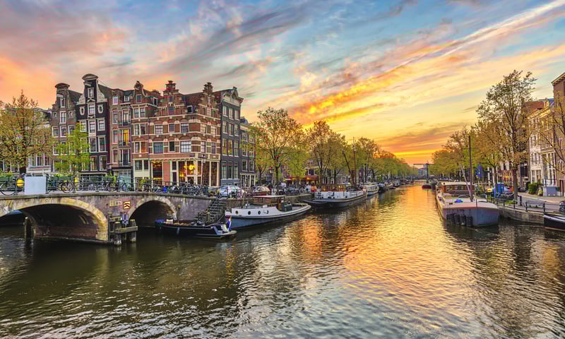 Amsterdam is a vibrant and picturesque city.