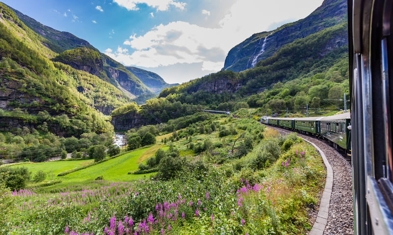 Flam Railway journey, Norway.