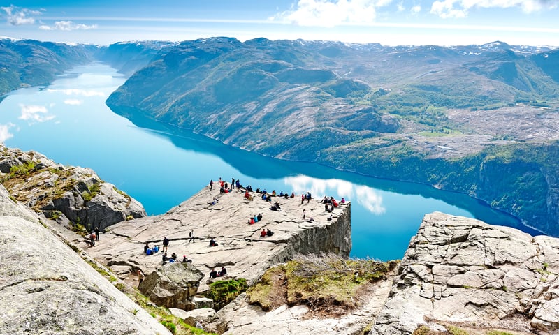 Dock in Stavanger, home to the Preikestolen (Pulpit Rock), shore excursion, charges apply.