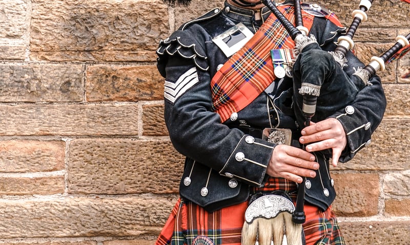 Bagpipes are a national symbol of Scotland.