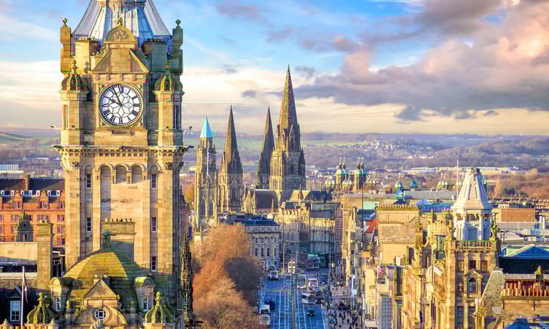 Marvel at the old town beauty of Edinburgh, Scotland.