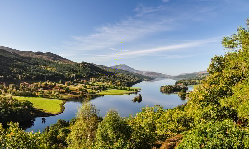 The stunning Queens View Pitlochry, considered by many to be Scotland's finest view.