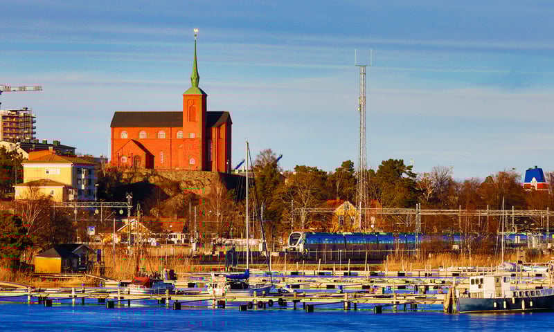Dock in Nynashamn, Sweden, gateway to Stockholm.