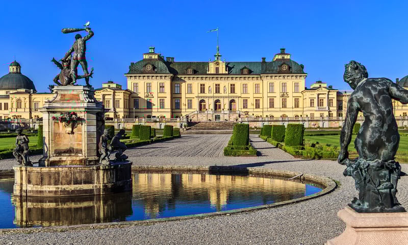 The 16th century UNESCO-listed Drottningholm Palace is home to the King and Queen of Sweden.