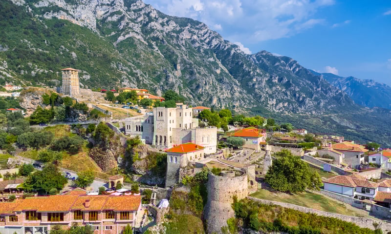The Fortress of Krujë is a landmark in the city of Krujë, Albania.