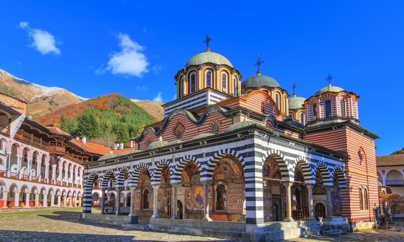 See the Rila Monastery, the largest and most famous Eastern Orthodox monastery in Bulgaria.