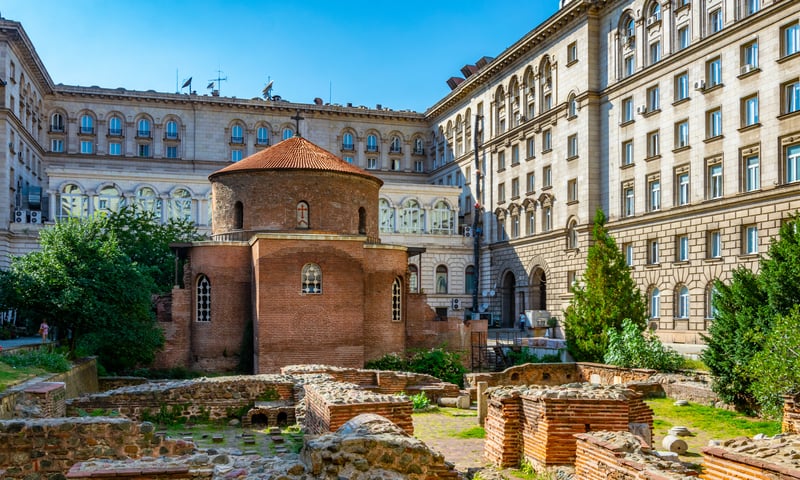 The Church of Saint George is a late antique red brick rotunda in Sofia, Bulgaria.