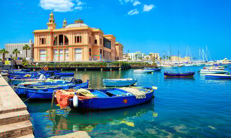 Bari is a historic port town in Italy’s south.