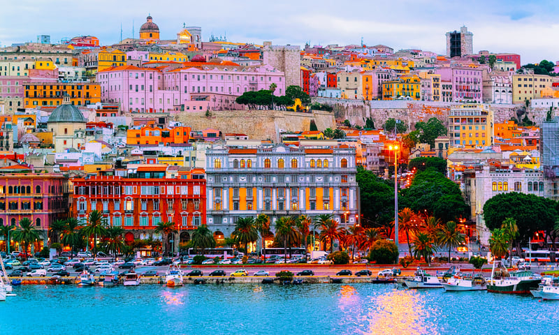 Cagliari is the sunny capital of Sardinia (Itinerary 2 & 4).