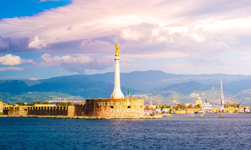 Cruise into Messina, Sicily and be greeted by the impressive Madonna Della Lettera.