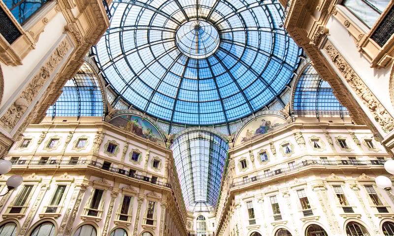 Wander through the Galleria Vittorio Emanuele II with free time in Milan, Italy.