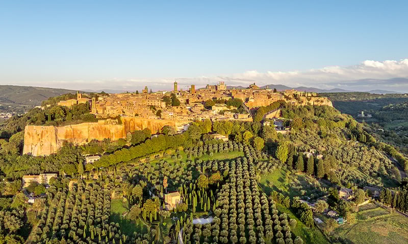 Discover impressive frescoes in the hilltop town of Orvieto.