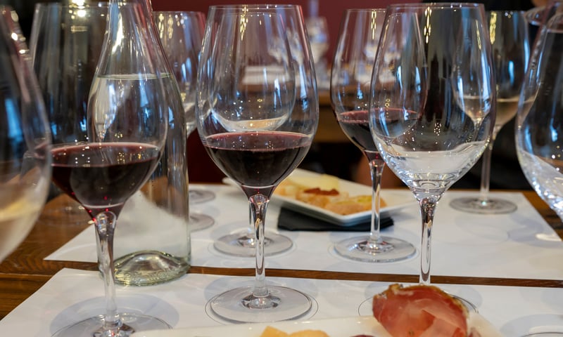 Enjoy a tasting of the Italian famous Montepulciano red wine.