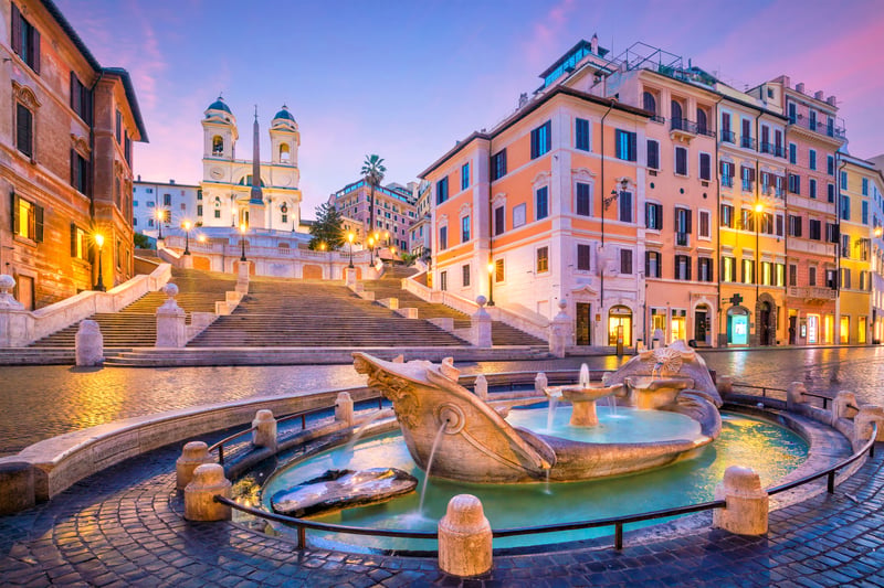 Your journey begins in Rome, where amazing sights like the Spanish Steps await.