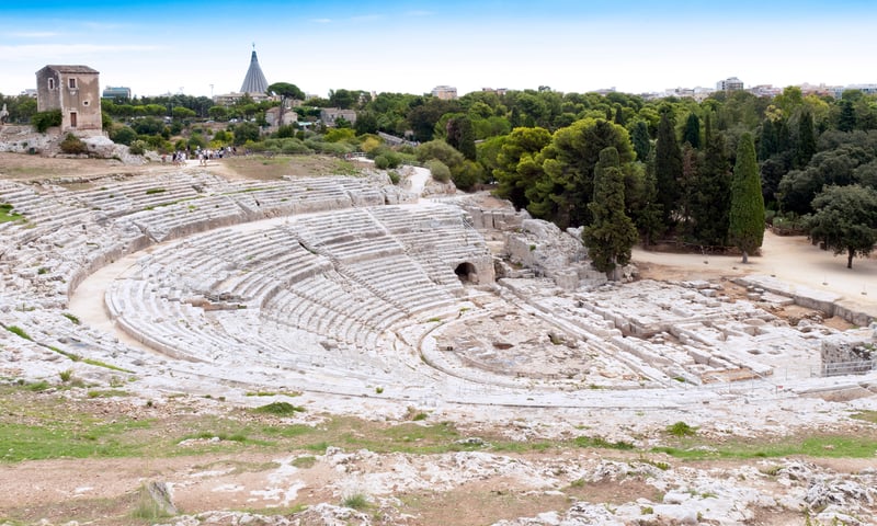 Syracuse is one of the largest and most beautiful ancient Greek colonies in Sicily.