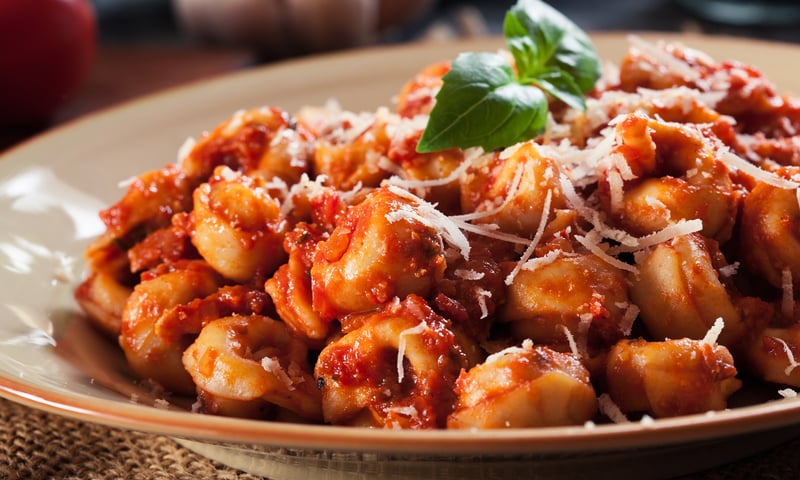 Taste fresh tortellini, from its birthplace of Bologna, Italy.