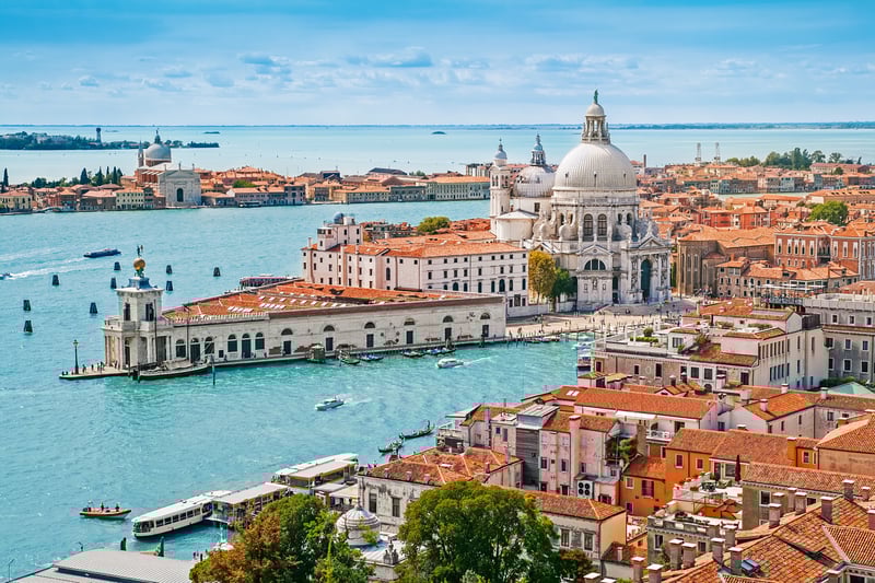 Begin your adventure in Venice, Italy.