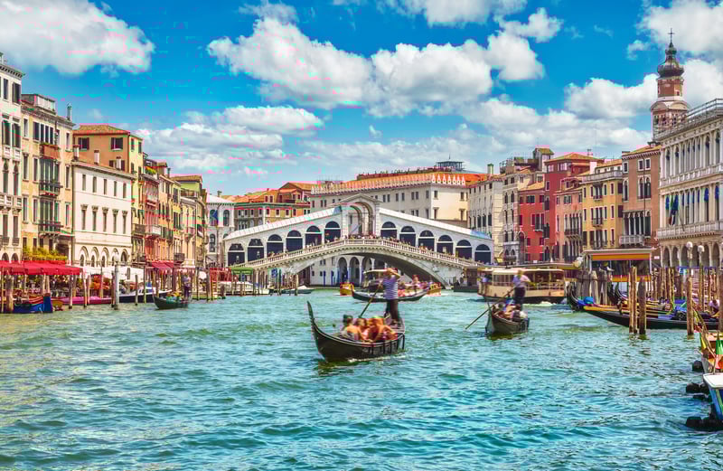 Begin your adventure in Venice, Italy.