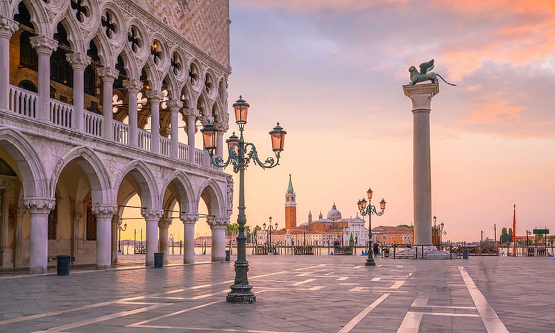Saint Mark's Square is the main square of Venice Italy.