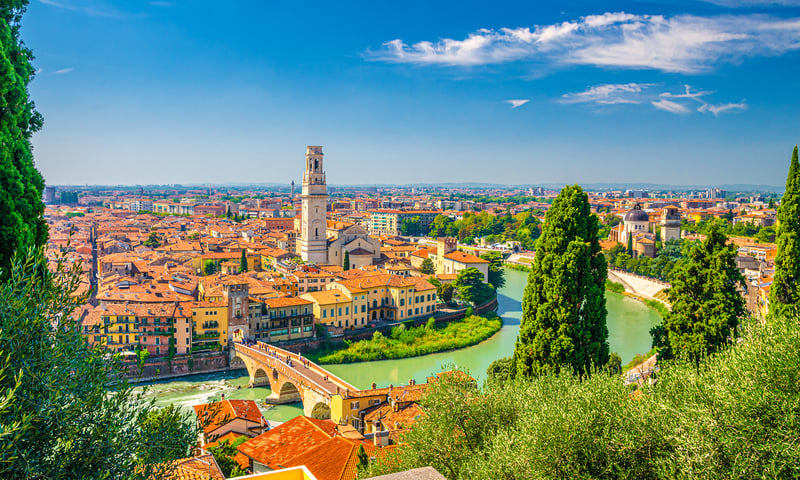 Visit the medieval old town of Verona, the setting for Shakespeare’s Romeo and Juliet.