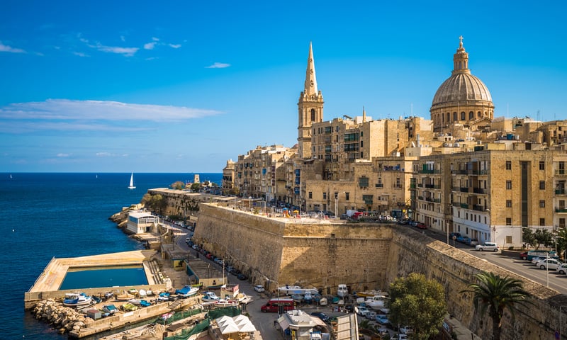 On the island of Malta, cities such as Valletta unveil the island's ancient past. (Itinerary 1 &2)