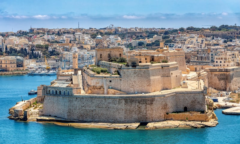 Be amazed at the beautiful architecture in Birgu, Malta.
