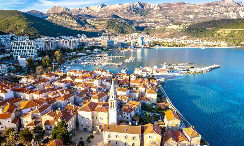 Marvel at the scenery of Budva, Montenegro.
