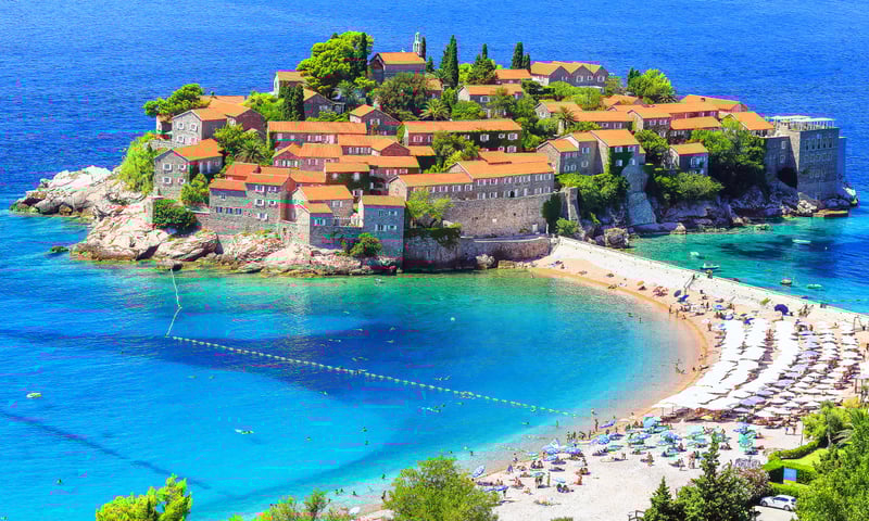 Admire the stunning seascapes along the coast of Montenegro.