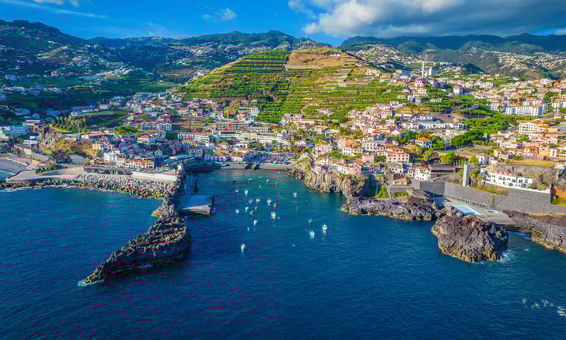 Dock in Funchal, the capital of the archipelago of Madeira, Portugal.