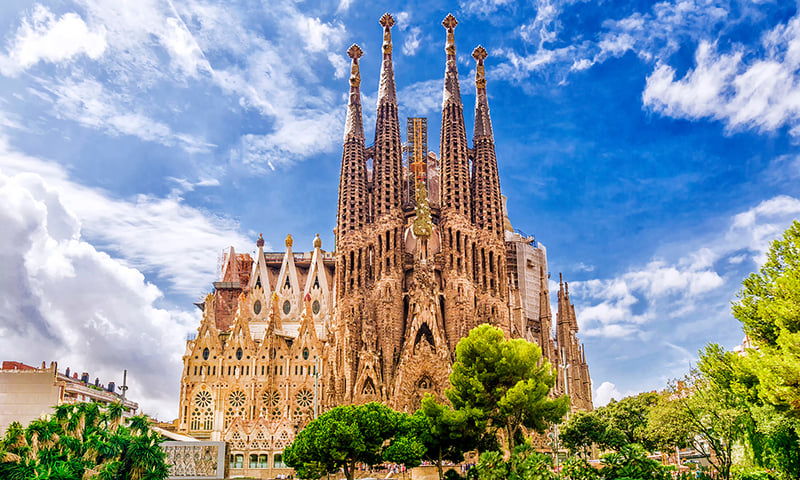 Visit La Sagrada Familia church in Barcelona, Spain.