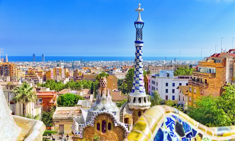 Discover the unique Park Güell in Barcelona, Spain.