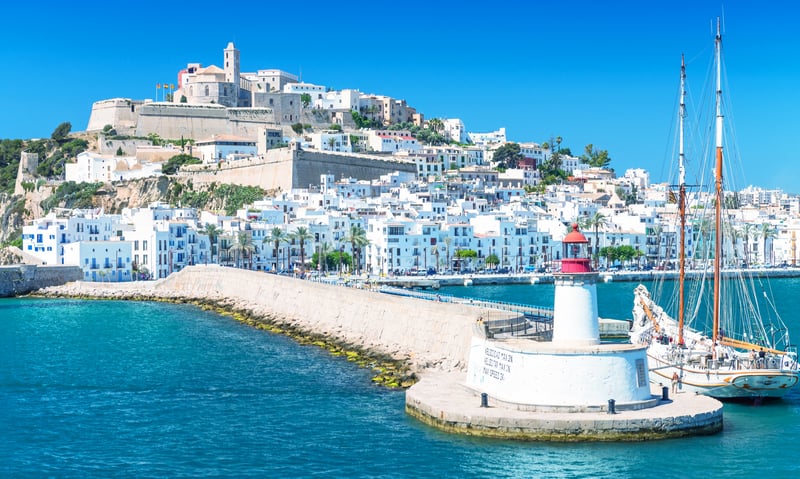 Dock in picturesque Ibiza, Spain (August to September 2025 departures only).