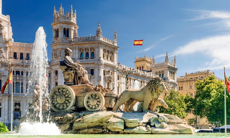 Look for the Cibeles Fountain during your time in Madrid, Spain.
