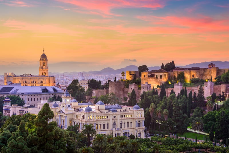 Enjoy a romantic Malaga sunset with an overnight stay in the Spanish city.