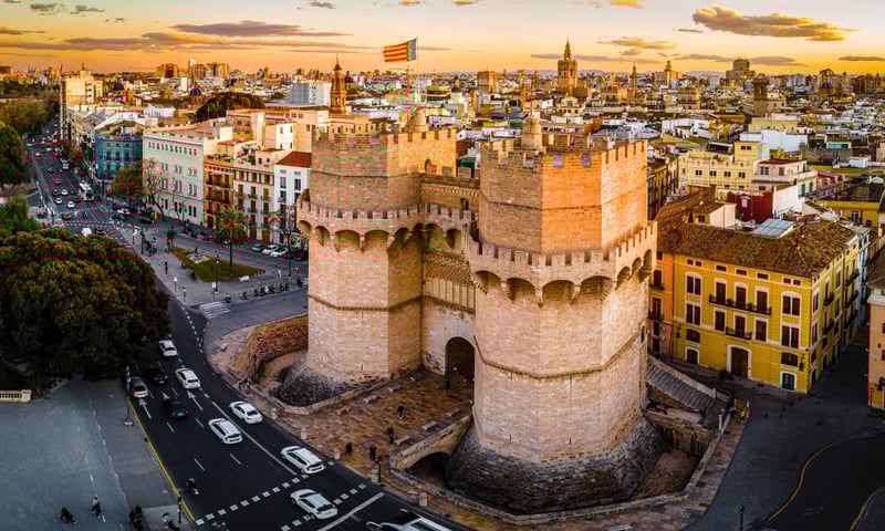 Valencia, Spain's old town is over 2,000 years old. (Itinerary 1)