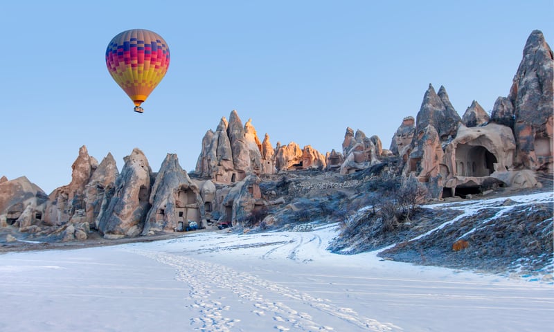 Cappadocia winter balloon rides offer a truly magical experience. (Additional fees required).