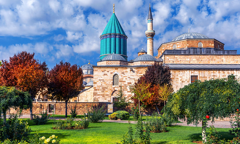 In Konya, visit the Mausoleum of Mevlana, the mystic founder of the Sufi derviches (Itinerary 2).