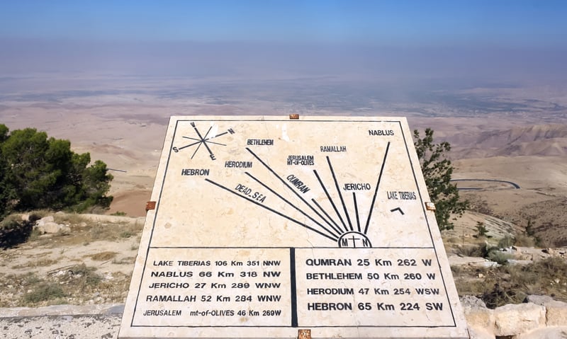 Stand atop Mount Nebo where Moses is believed to have looked out onto the Promised Land.