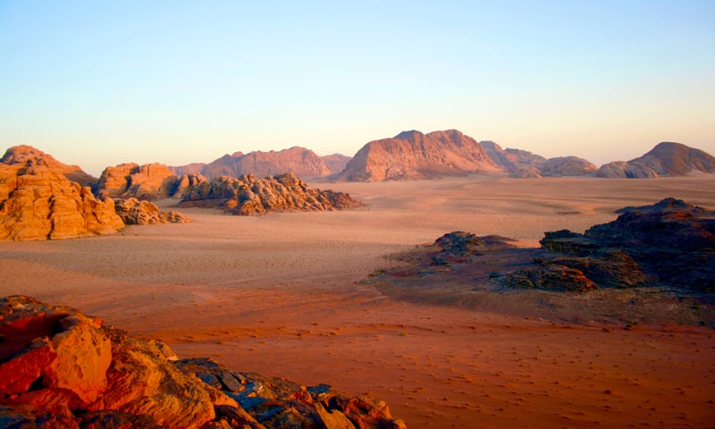 Experience the wilderness adventure of a 2-hour jeep tour in Wadi Rum, Jordan.