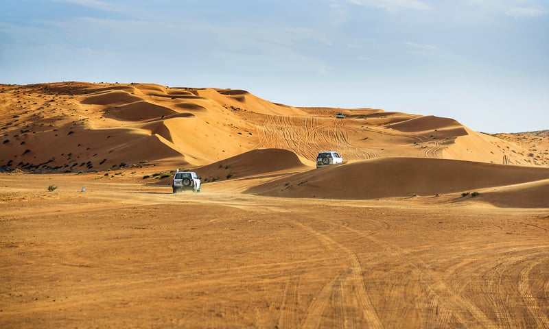 Enjou a thrilling Wahiba Desert experience before heading to a desert camp for dinner under stars.